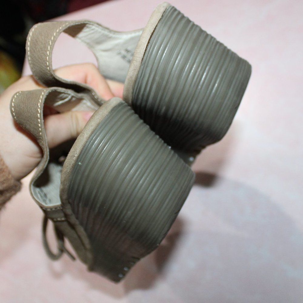 Fly London Grey Lace Up Wedge Sandals sz 41 - Picture 7 of 7